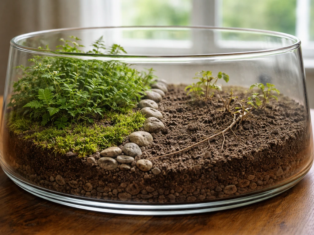 Minimal ecology concept photo showing separation between native and non-native ranges and spreading organism