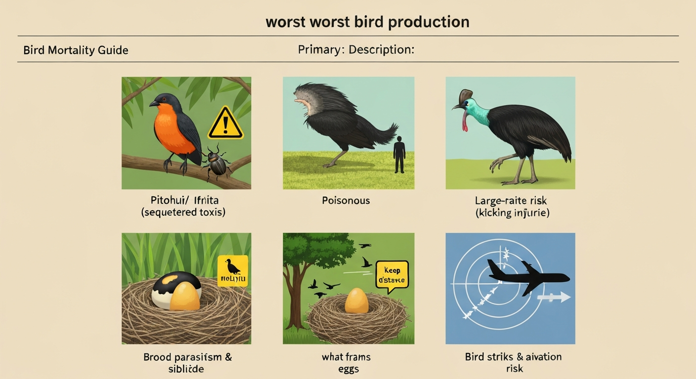 Worst Bird Production: Poison, Danger, Parenting Risks